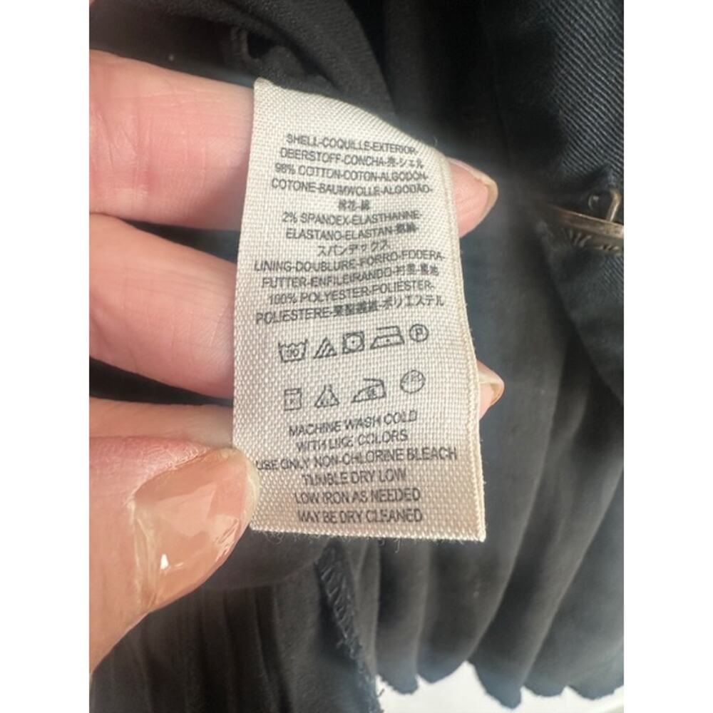 Free People Ruffled Military Romantic Jacket XS Washed Black - Picture 11 of 11